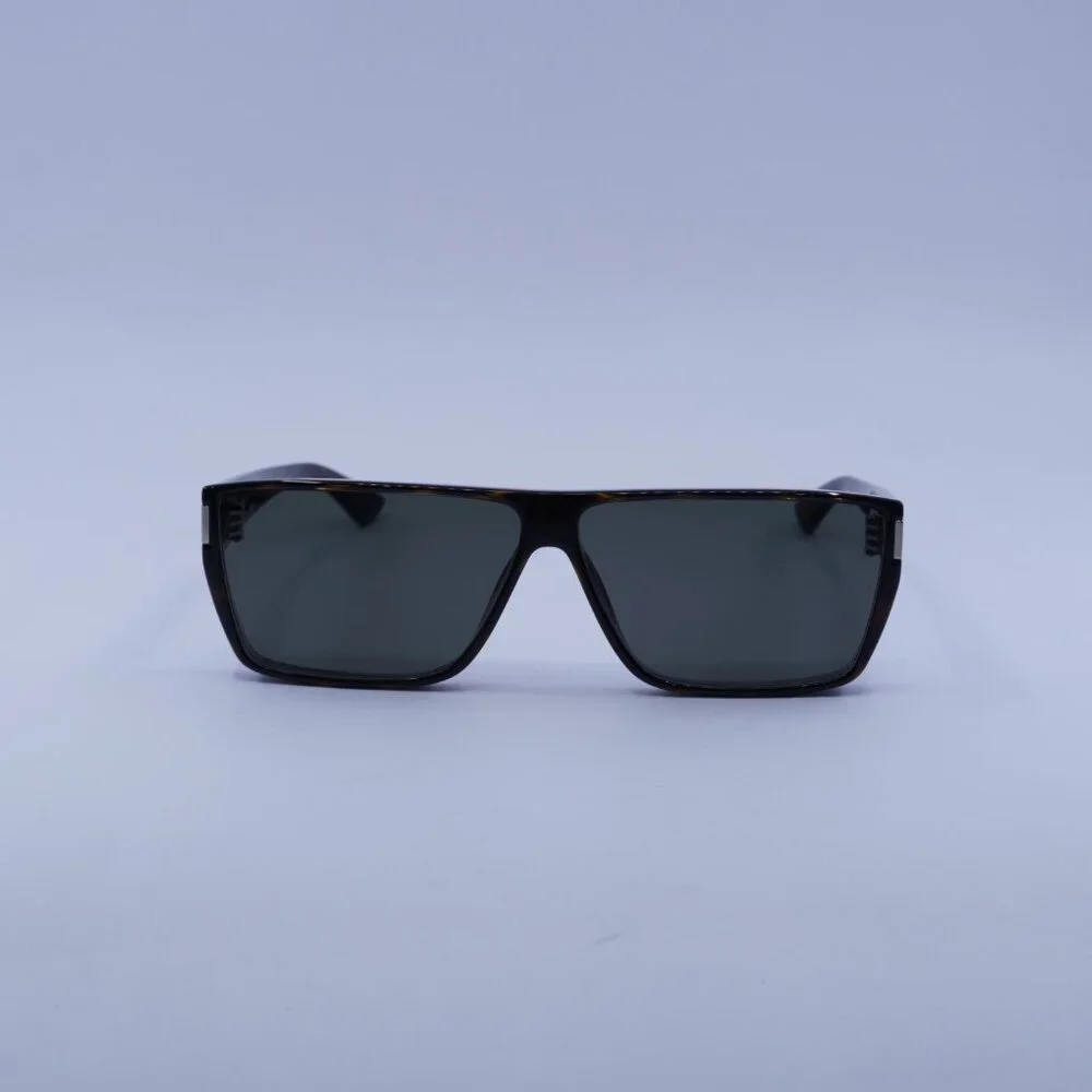 Saint Laurent SL 757 002 Sunglasses Havana Square Frame, Grey Lenses